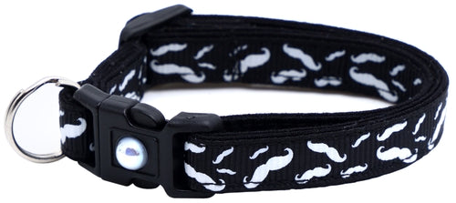 Mustache Breakaway Cat Collar