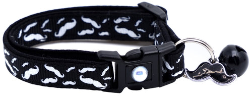 Mustache Breakaway Cat Collar