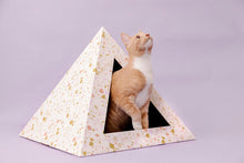 Terrazzo Cardboard Cat Pyramid