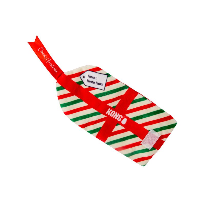 KONG Holiday Plush Pull-A-Partz™ Present Cat Toy, Assorted Colors