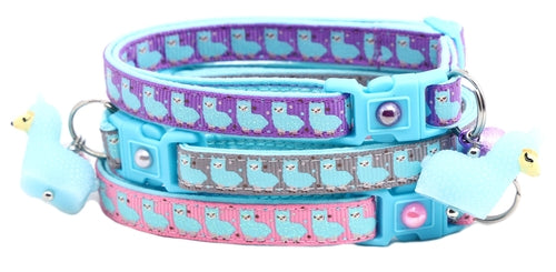 Blue Llamas Breakaway Cat Collar