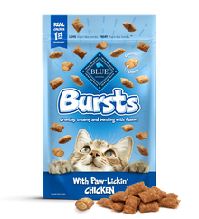 Blue Buffalo Blue Bursts Crunchy and Creamy Cat Treats Paw-Lickin’ Chicken (2oz)