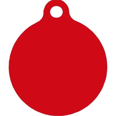 Peppermint Stick Chevron Stripes HD Dog ID Tag