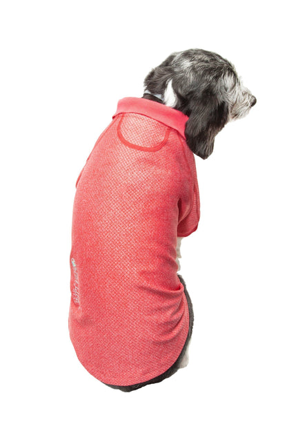 Pet Life ® Active 'Fur-Flex' Stretch and Quick-Dry Anti-Odor Fitness Yoga Dog Polo T-Shirt
