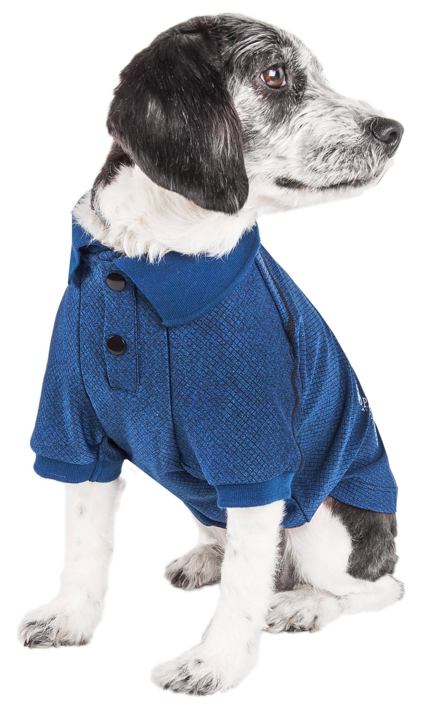 Pet Life ® Active 'Fur-Flex' Stretch and Quick-Dry Anti-Odor Fitness Yoga Dog Polo T-Shirt