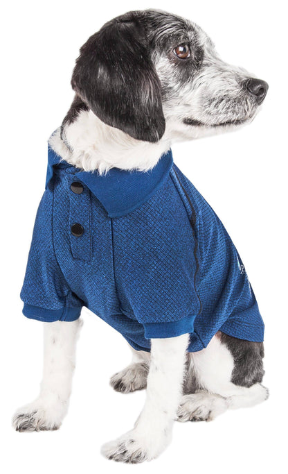 Pet Life ® Active 'Fur-Flex' Stretch and Quick-Dry Anti-Odor Fitness Yoga Dog Polo T-Shirt