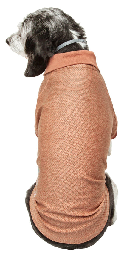 Pet Life ® Active 'Fur-Flex' Stretch and Quick-Dry Anti-Odor Fitness Yoga Dog Polo T-Shirt