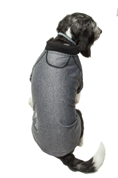 Pet Life ® Active 'Fur-Flex' Stretch and Quick-Dry Anti-Odor Fitness Yoga Dog Polo T-Shirt