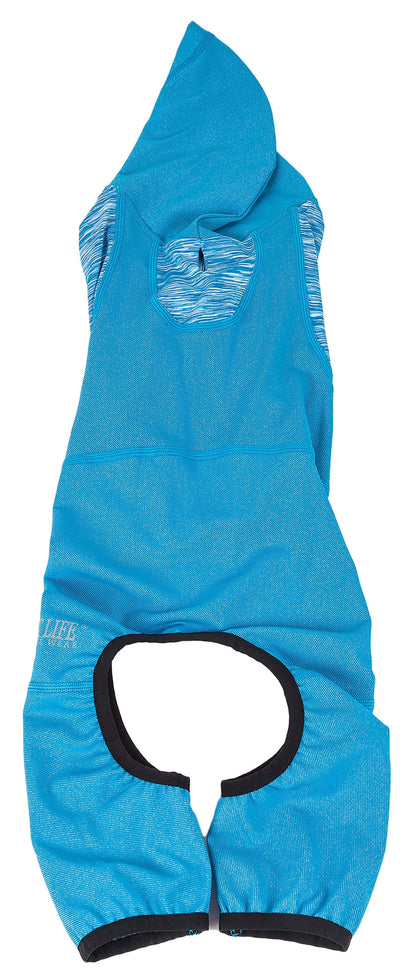 Pet Life ® Active 'Pawsterity' Mediumweight 4-Way-Stretch Yoga Fitness Dog Tracksuit Hoodie
