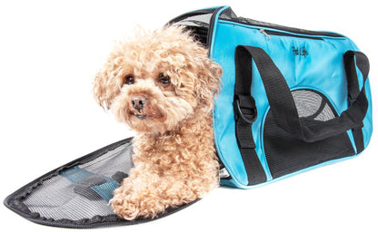 Pet Life ® 'Altitude Force' Airline Approved Sporty Zippered Folding Fashion Pet Dog Carrier