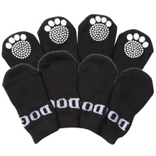 Pet Life ® Anti-Slip Rubberized Gripped Breathable Stretch Pet Dog Socks - Set of 4