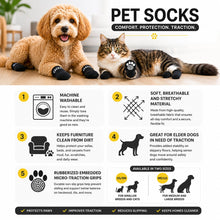 Pet Life ® Anti-Slip Rubberized Gripped Breathable Stretch Pet Dog Socks - Set of 4