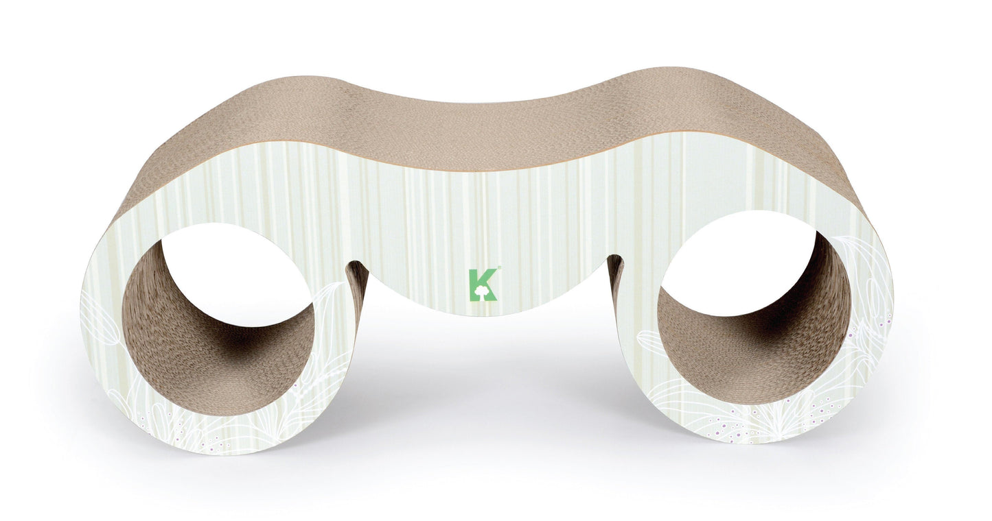 Pet Life ® Binocular Premium Quality Kitty Cat Scratcher Lounger Lounge With Catnip