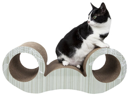 Pet Life ® Binocular Premium Quality Kitty Cat Scratcher Lounger Lounge With Catnip