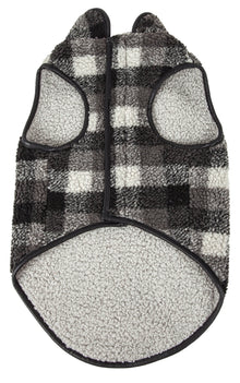 Pet Life ®  'Black Boxer' Classical Fashion Insulated Plaid Dog Coat