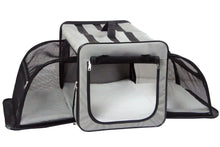 Pet Life ® 'Capacious' Dual-Sided Expandable Spacious Wire Folding Collapsible Lightweight Pet Dog Crate Carrier House