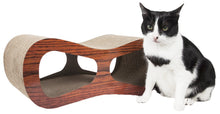 Pet Life ® Cat Eyed Contoured Designer Premium Quality Kitty Cat Scratcher Lounger With Catnip