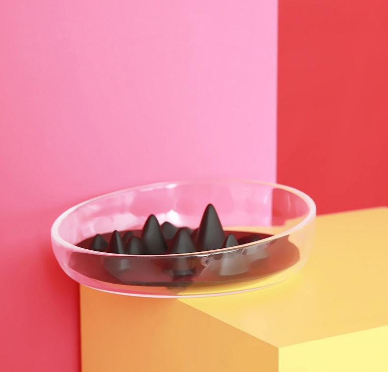 Pet Life ® 'Cirlicue' Shark Fin Shaped Modern Slow Feeding Pet Bowl
