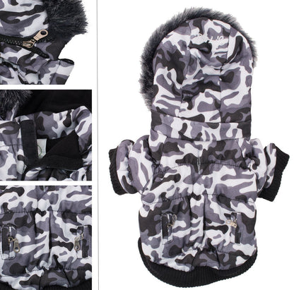 Pet Life ® Classic Metallic Fashion 3M Insulated Dog Coat Parka  w/ Removable Hood