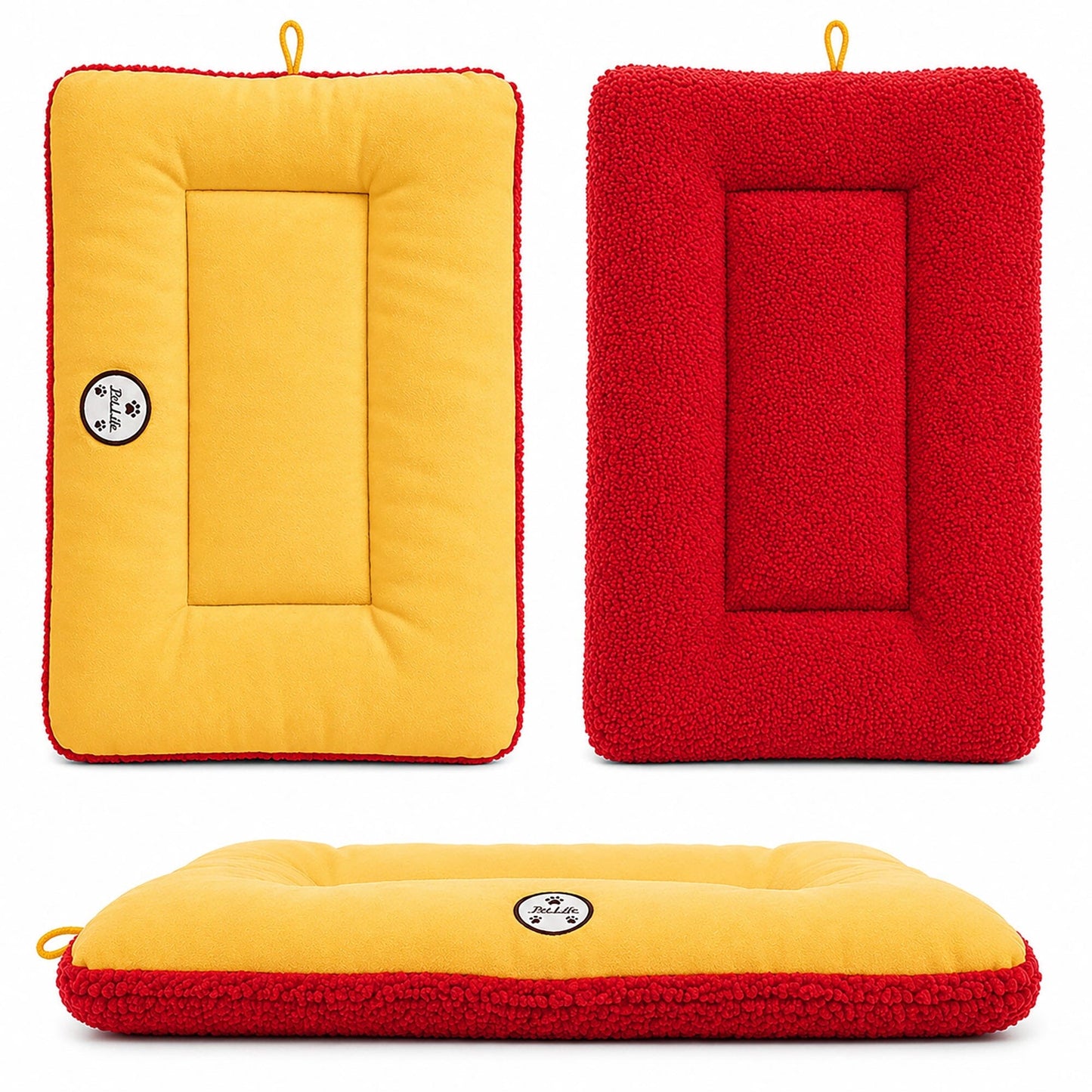 Pet Life ® 'Eco-Paw' Reversible Eco-Friendly Recyclabled Polyfill Fashion Designer Pet Dog Bed Mat Lounge