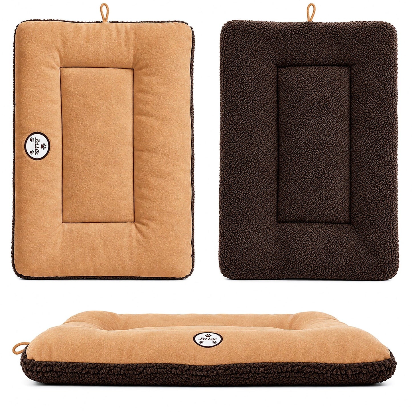 Pet Life ® 'Eco-Paw' Reversible Eco-Friendly Recyclabled Polyfill Fashion Designer Pet Dog Bed Mat Lounge