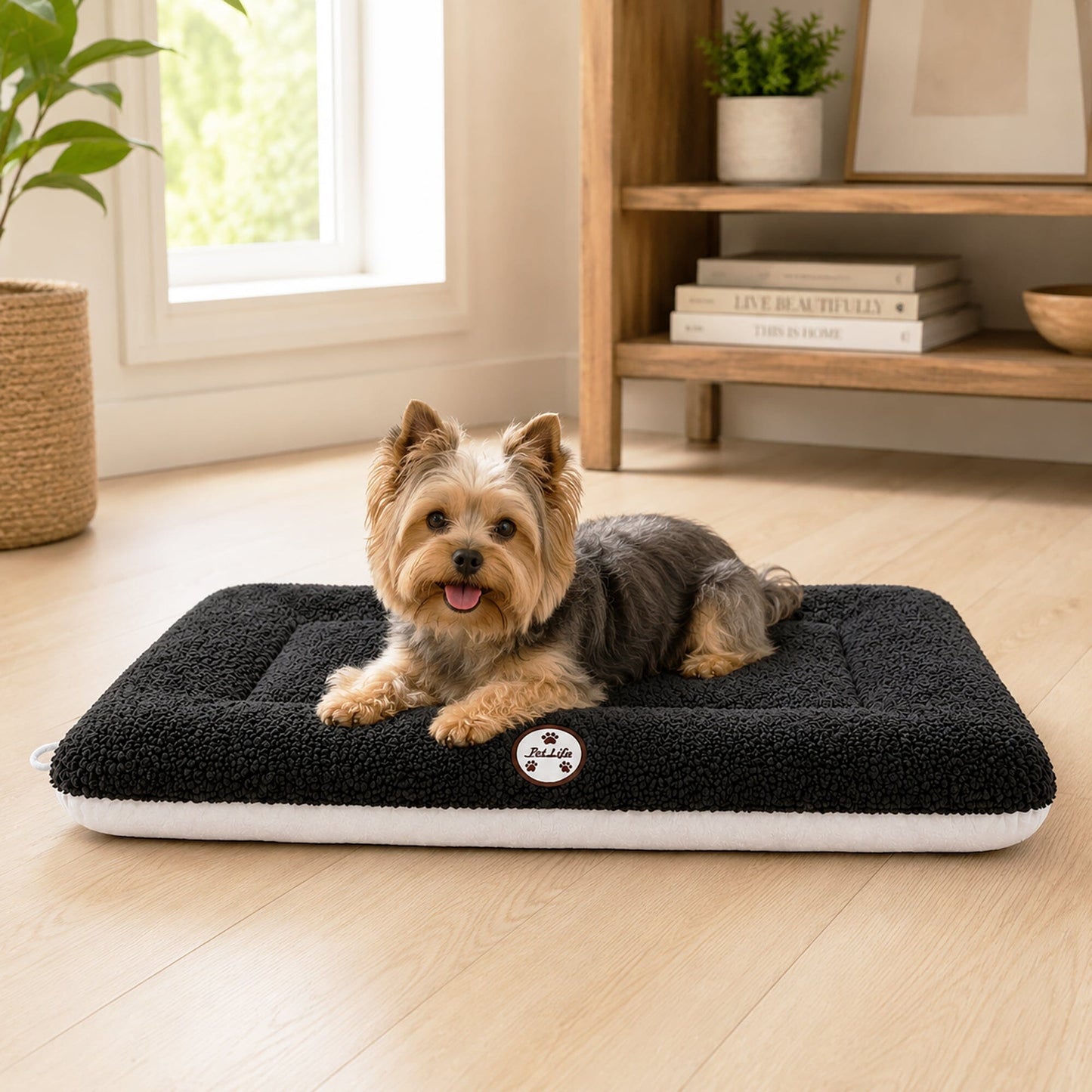 Pet Life ® 'Eco-Paw' Reversible Eco-Friendly Recyclabled Polyfill Fashion Designer Pet Dog Bed Mat Lounge