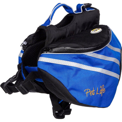 Pet Life ® 'Everest' DUPONT Waterproof Reflective Travel Fashion Designer Outdoor Camping Pet Dog Backpack Carrier