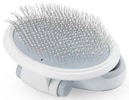 Pet Life ® 'Gyrater' Travel Swivel Pet Grooming Slicker Brush