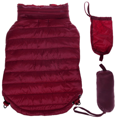 Pet Life ® Lightweight Adjustable and Collapsible 'Sporty Avalanche' Dog Coat w/ Pop-out Zippered Hood