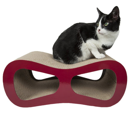 Pet Life ® Modiche Premium Quality Modern Designer Kitty Cat Scratcher Lounger Lounge With Catnip