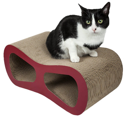 Pet Life ® Modiche Premium Quality Modern Designer Kitty Cat Scratcher Lounger Lounge With Catnip
