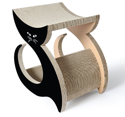 Pet Life ® Purresque Modern Fashion Designer Premium Quality Kitty Cat Scratcher Lounger Lounge With Catnip