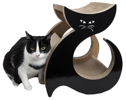 Pet Life ® Purresque Modern Fashion Designer Premium Quality Kitty Cat Scratcher Lounger Lounge With Catnip