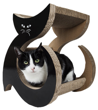 Pet Life ® Purresque Modern Fashion Designer Premium Quality Kitty Cat Scratcher Lounger Lounge With Catnip