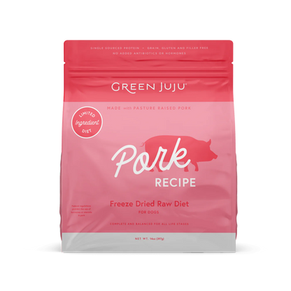 Green Juju Pork Recipe Freeze Dried Dog Food (14OZ)