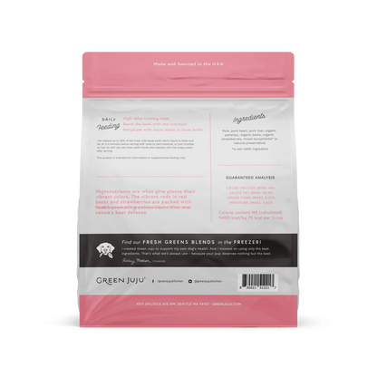 Green Juju Freeze Dried Pork Pink Whole Food Bites (18OZ)