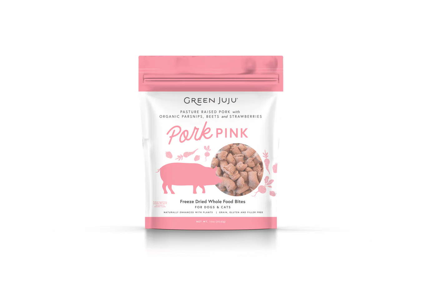 Green Juju Freeze Dried Pork Pink Whole Food Bites (7.5OZ)