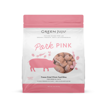 Green Juju Freeze Dried Pork Pink Whole Food Bites (18OZ)