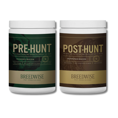 Breedwise Pre & Post-HUNT Soft Dog Chews - Wholesale Bundle (1 case of each)