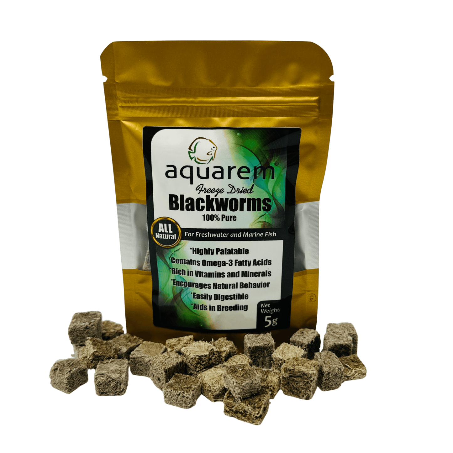 Super Cichlids Freeze Dried Blackworms All Natural High Protein Fish Food