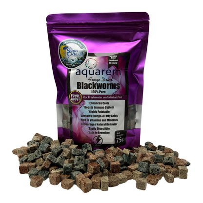 Freeze Dried Blackworms Power Boost Natural Color Boost Spirulina Cubes