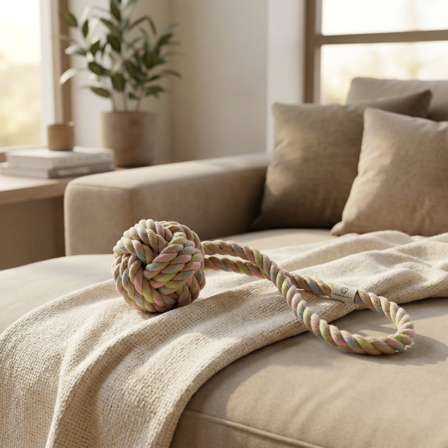 Rainbow Joy Hemp Rope Tug Toys