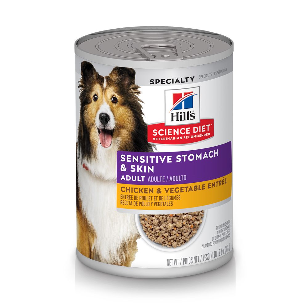 Science Diet Adult Sensitive Stomach & Skin Chicken & Vegetable Entrée (12.8oz)