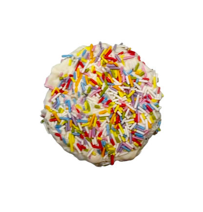 Pawfetti Cakes – Peanut Butter Frosted Rice Cake Dog Treat