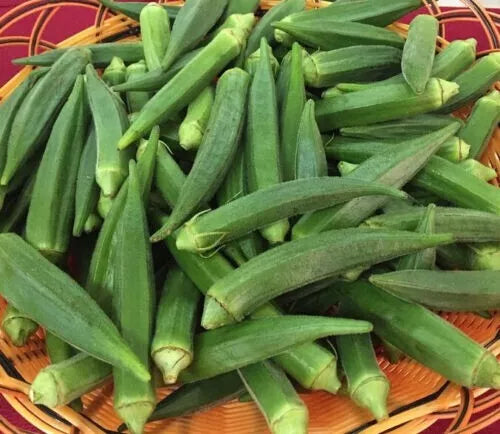 Emerald Okra Seeds - Heirloom Non-GMO Vegetable Seeds - Abelmoschus esculentus - 100+ Pack