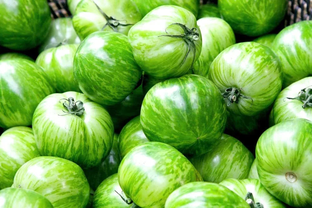 Green Zebra Tomato Seeds - 50+ Heirloom Seeds, Striped Green & Yellow, USA Made