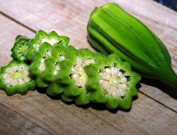 Star of David Okra Seeds – Organic Non-GMO Heirloom Variety Abelmoschus esculentus, 25+ Seeds for Bountiful Harvest