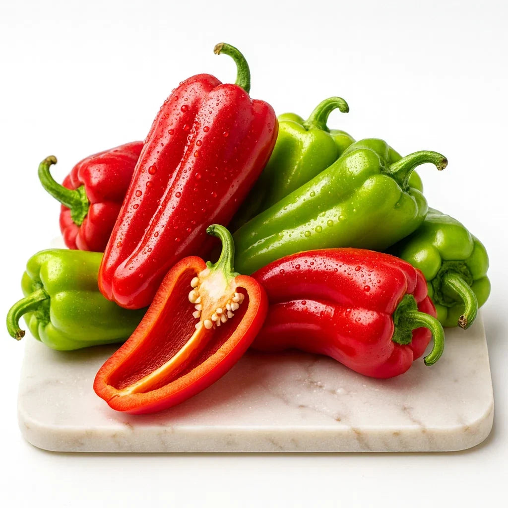 Cubanelle Sweet Frying Pepper Seeds - Heirloom Non-GMO Capsicum annuum, 50+ Seeds, Full Sun, Easy to Grow