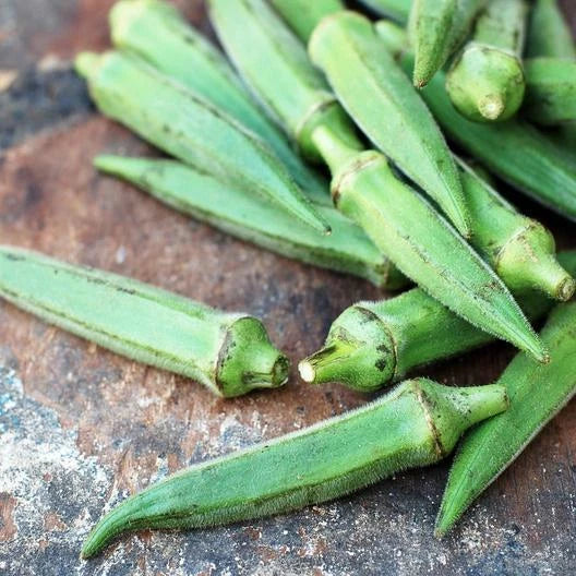 Emerald Okra Seeds - 100 Non-GMO Heirloom Abelmoschus esculentus for Home Garden, Container Planting, Full Sun, USA Seller