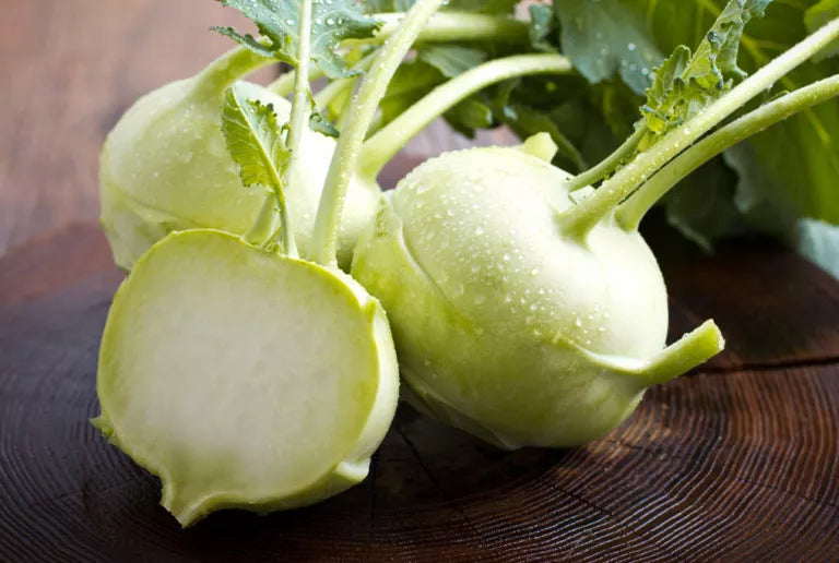 Early White Vienna Kohlrabi Seeds - Non-GMO, Heirloom Vegetable Seeds, Brassica oleracea, Compact Growth, Edible White Bulbs